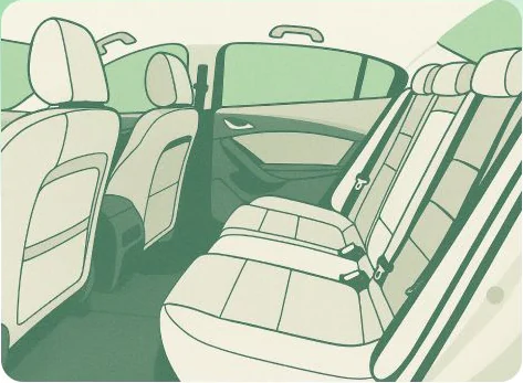 Illustration of a comfortable car interior